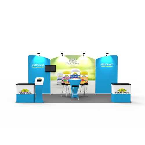 10 x 20ft Custom Trade show Booth Combo 01
