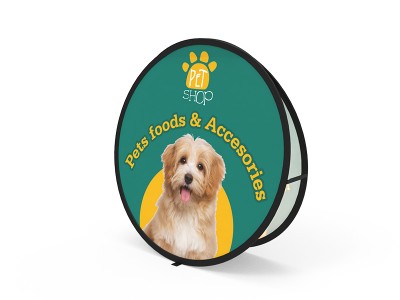 Set of 1 Small Circular Pop Up A-Frame Banner Set of 1 Small Circular Pop Up A-Frame Banner