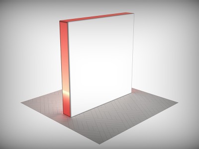 7.5ft Cube Free Standing Backlit Backwall - straight corner 7.5ft Cube Free Standing Backlit Backwall - straight corner