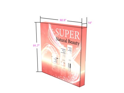 7.5ft Cube Free Standing Backlit Backwall - straight corner 7.5ft Cube Free Standing Backlit Backwall - straight corner