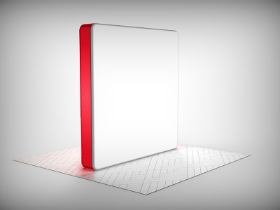 7.5 x 7.5ft x 1ft Rounded corner Free Standing LED Backlit Display 7.5 x 7.5ft x 1ft Rounded corner Free Standing LED Backlit Display