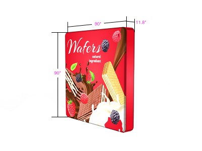 7.5 x 7.5ft x 1ft Rounded corner Free Standing LED Backlit Display 7.5 x 7.5ft x 1ft Rounded corner Free Standing LED Backlit Display