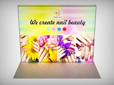 10ft Free Stand Trade Show LED Backlit Backwall 10ft Free Stand Trade Show LED Backlit Backwall