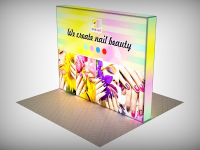 10ft Free Stand Trade Show LED Backlit Backwall 10ft Free Stand Trade Show LED Backlit Backwall