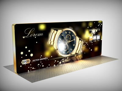 20ft Rounded Corner Free Standing CUBE LED Backlit Display 20ft Rounded Corner Free Standing CUBE LED Backlit Display