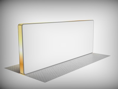 20ft Rounded Corner Free Standing CUBE LED Backlit Display 20ft Rounded Corner Free Standing CUBE LED Backlit Display