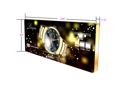 20ft Rounded Corner Free Standing CUBE LED Backlit Display 20ft Rounded Corner Free Standing CUBE LED Backlit Display