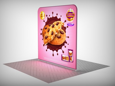 8ft Free Standing Light Box Trade Show Display 8ft Free Standing Light Box Trade Show Display