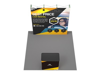 Straight - Small 8ft - Pop Up Banner Display with Shipping Case to Podium Straight - Small 8ft - Pop Up Banner Display with Shipping Case to Podium
