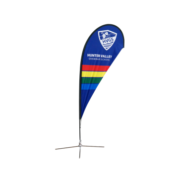 8ft Teardrop Flying Banner with Cross Base & Water Bag - 2PCS