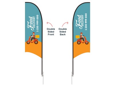 Feather Concave Flag - Small 8ft - with Ground Spike Feather Concave Flag - Small 8ft - with Ground Spike