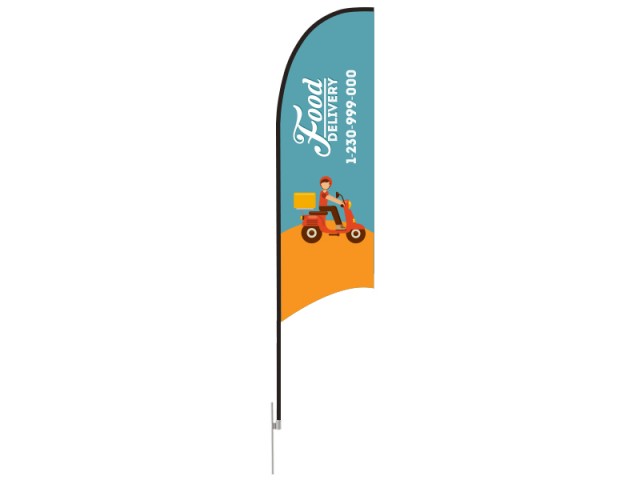 Feather Concave Flag - Small 8ft - with Ground Spike Feather Concave Flag - Small 8ft - with Ground Spike
