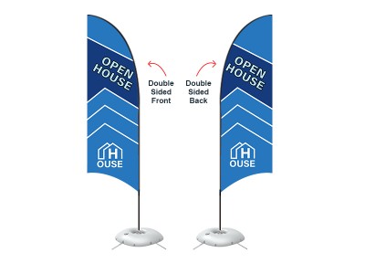 Feather Concave Flag - Small 8ft - with Cross Base Feather Concave Flag - Small 8ft - with Cross Base