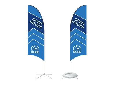 Feather Concave Flag - Small 8ft - with Cross Base Feather Concave Flag - Small 8ft - with Cross Base