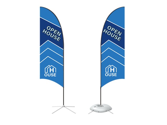 Feather Concave Flag - Small 8ft - with Cross Base Feather Concave Flag - Small 8ft - with Cross Base