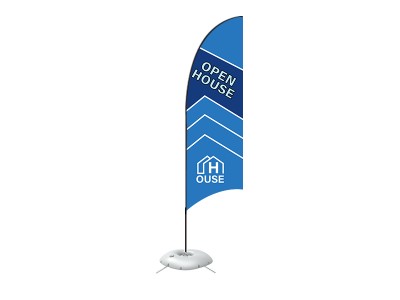 Feather Concave Flag - Small 8ft - with Cross Base Feather Concave Flag - Small 8ft - with Cross Base