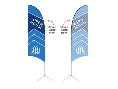 Feather Concave Flag - Small 8ft - with Cross Base Feather Concave Flag - Small 8ft - with Cross Base