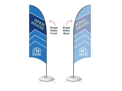 Feather Concave Flag - Small 8ft - with Cross Base Feather Concave Flag - Small 8ft - with Cross Base