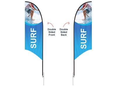 Feather Concave Flag - Medium 10ft - with Ground Spike Feather Concave Flag - Medium 10ft - with Ground Spike