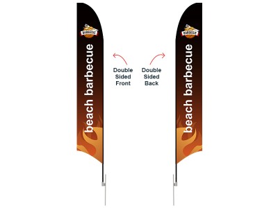 Feather Concave Flag - X-Large 17ft - with Ground Spike Feather Concave Flag - X-Large 17ft - with Ground Spike