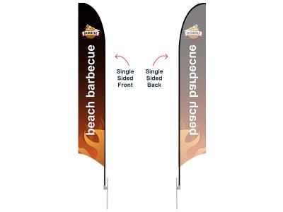 Feather Concave Flag - X-Large 17ft - with Ground Spike Feather Concave Flag - X-Large 17ft - with Ground Spike