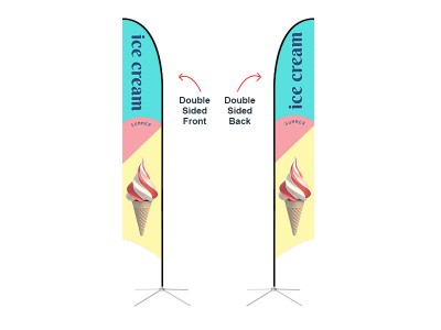 Feather Concave Flag - X-Large 17ft - with Cross Base Feather Concave Flag - X-Large 17ft - with Cross Base
