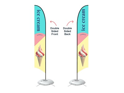 Feather Concave Flag - X-Large 17ft - with Cross Base Feather Concave Flag - X-Large 17ft - with Cross Base