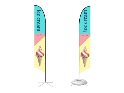 Feather Concave Flag - X-Large 17ft - with Cross Base Feather Concave Flag - X-Large 17ft - with Cross Base