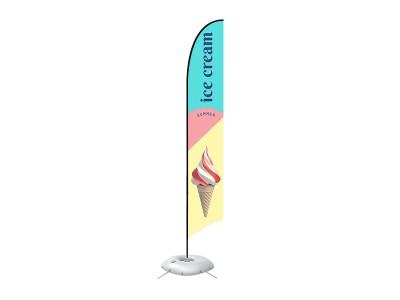 Feather Concave Flag - X-Large 17ft - with Cross Base Feather Concave Flag - X-Large 17ft - with Cross Base