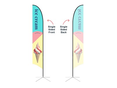 Feather Concave Flag - X-Large 17ft - with Cross Base Feather Concave Flag - X-Large 17ft - with Cross Base