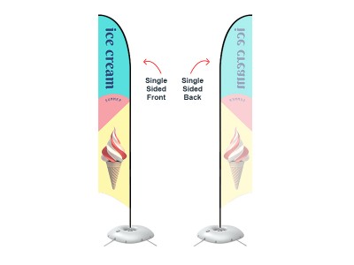 Feather Concave Flag - X-Large 17ft - with Cross Base Feather Concave Flag - X-Large 17ft - with Cross Base