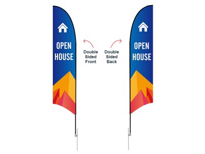 Feather Concave Flag - Large 13ft - with Ground Spike Feather Concave Flag - Large 13ft - with Ground Spike
