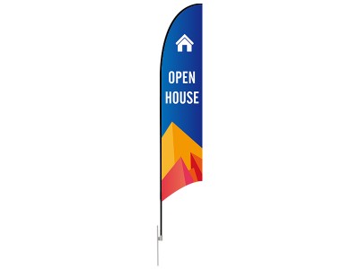 Feather Concave Flag - Large 13ft - with Ground Spike Feather Concave Flag - Large 13ft - with Ground Spike