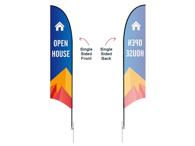 Feather Concave Flag - Large 13ft - with Ground Spike Feather Concave Flag - Large 13ft - with Ground Spike