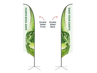 Feather Concave Flag - Large 13ft - with Cross Base Feather Concave Flag - Large 13ft - with Cross Base