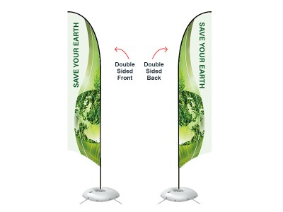 Feather Concave Flag - Large 13ft - with Cross Base Feather Concave Flag - Large 13ft - with Cross Base