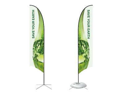 Feather Concave Flag - Large 13ft - with Cross Base Feather Concave Flag - Large 13ft - with Cross Base