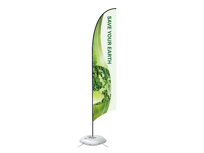 Feather Concave Flag - Large 13ft - with Cross Base Feather Concave Flag - Large 13ft - with Cross Base