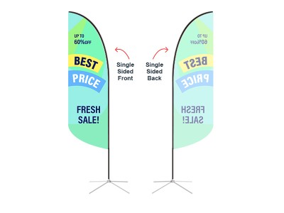 Feather Convex Flag - Small 8ft - with Cross Base Feather Convex Flag - Small 8ft - with Cross Base