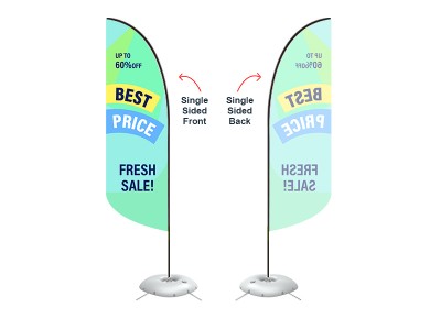 Feather Convex Flag - Small 8ft - with Cross Base Feather Convex Flag - Small 8ft - with Cross Base