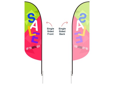 Feather Convex Flag - Medium 10ft - with Ground Spike Feather Convex Flag - Medium 10ft - with Ground Spike