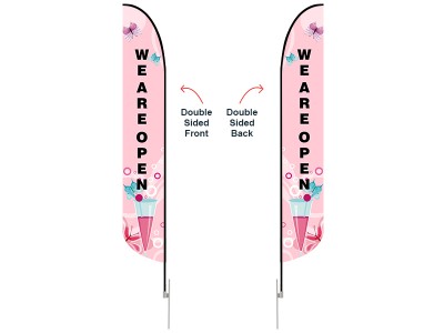 Feather Convex Flag - X-Large 17ft - with Ground Spike Feather Convex Flag - X-Large 17ft - with Ground Spike