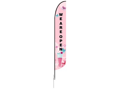 Feather Convex Flag - X-Large 17ft - with Ground Spike Feather Convex Flag - X-Large 17ft - with Ground Spike