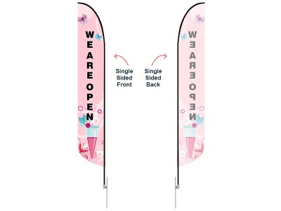 Feather Convex Flag - X-Large 17ft - with Ground Spike Feather Convex Flag - X-Large 17ft - with Ground Spike