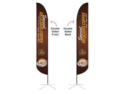 Feather Convex Flag - X-Large 17ft - with Cross Base Feather Convex Flag - X-Large 17ft - with Cross Base