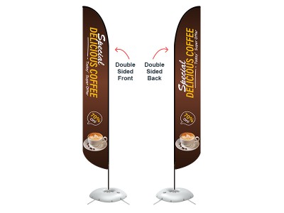 Feather Convex Flag - X-Large 17ft - with Cross Base Feather Convex Flag - X-Large 17ft - with Cross Base