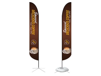 Feather Convex Flag - X-Large 17ft - with Cross Base Feather Convex Flag - X-Large 17ft - with Cross Base