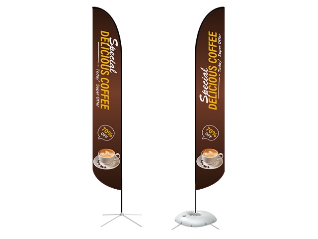 Feather Convex Flag - X-Large 17ft - with Cross Base Feather Convex Flag - X-Large 17ft - with Cross Base