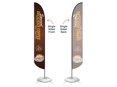Feather Convex Flag - X-Large 17ft - with Cross Base Feather Convex Flag - X-Large 17ft - with Cross Base