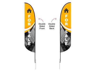 Feather Convex Flag - Large 13ft - with Ground Spike Feather Convex Flag - Large 13ft - with Ground Spike